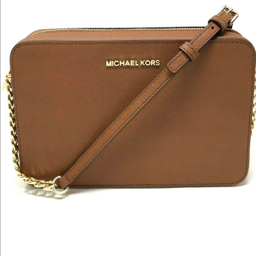 Michael Kors Jet Set Large Tan Crossbody